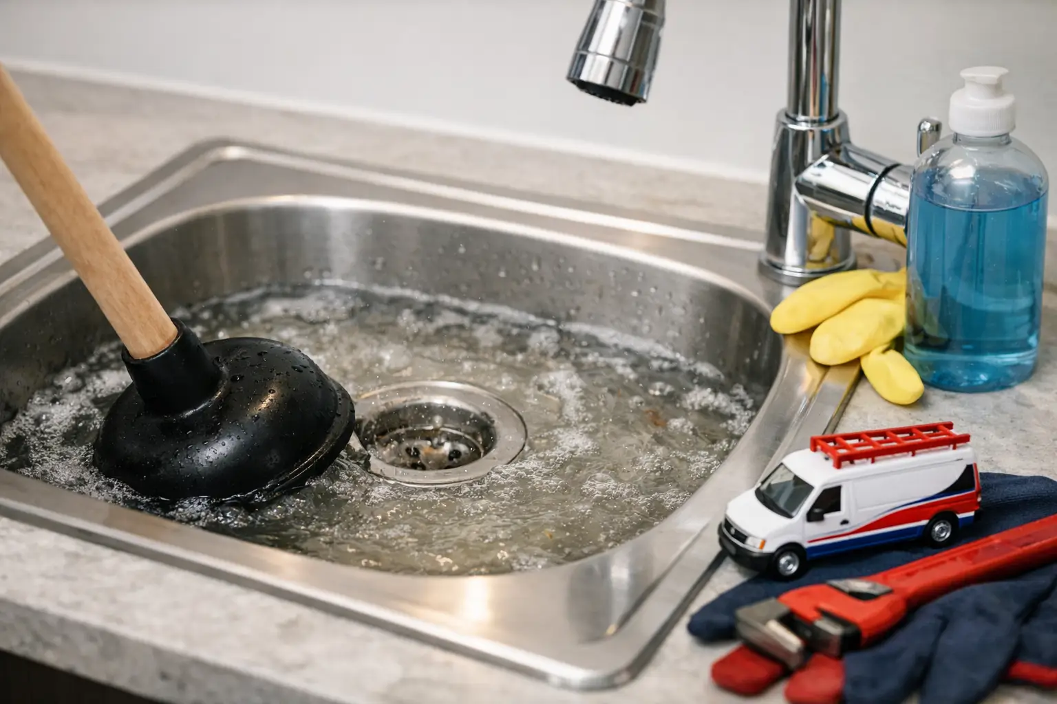 How to Stop a Clogged Kitchen Sink Fast